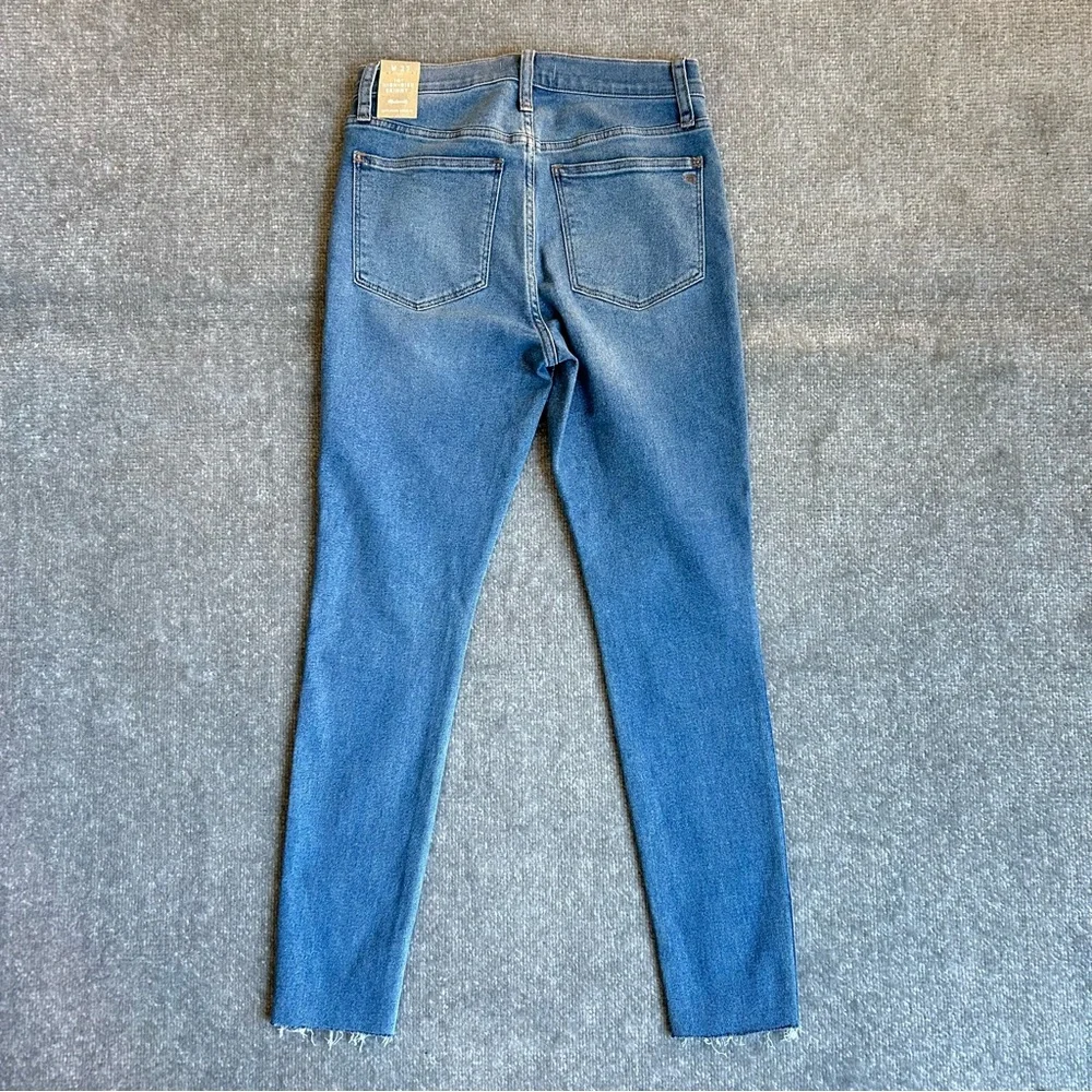 NWT Madewell 10" High-Rise Skinny Jeans Ainsworth Wash Raw Hem Size 27, NC315 - Picture 7 of 11